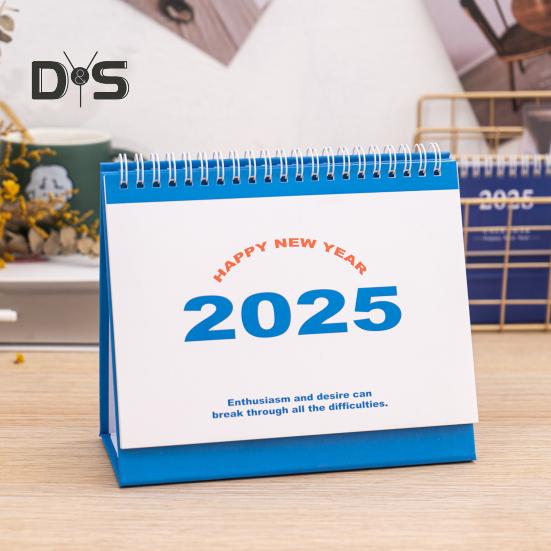 Маленький настольный календарь 2025 года, перекидной настольный календарь, ежемесячный планировщик, органайзер для управления временем для домашнего офиса и школы