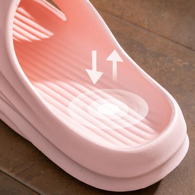 Lucyever 2025 Pink Soft Sole House Slippers for Women Comfortable Platform Couple Slides Woman Indoor Non Slip Bathroom Shoes