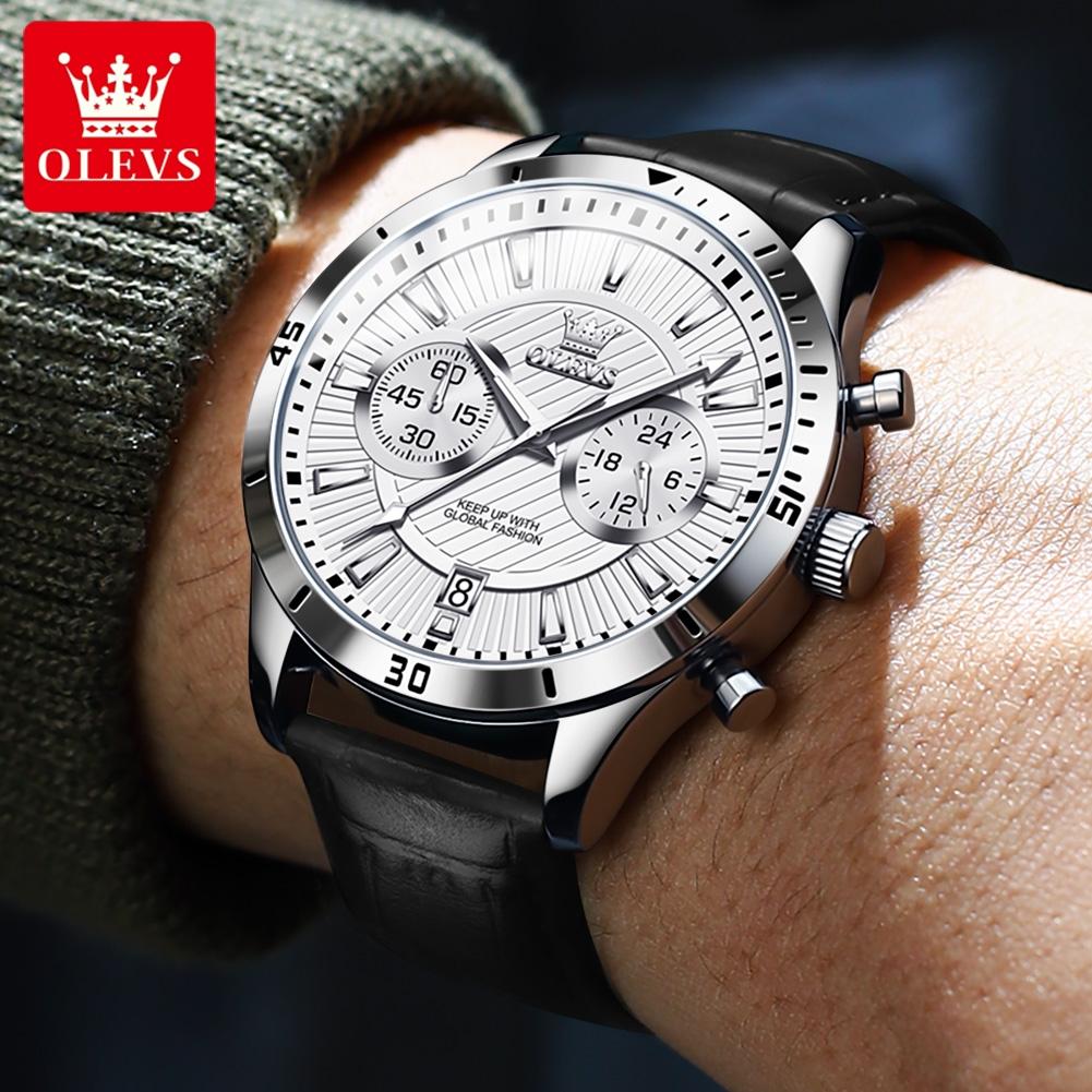 Модные мужские часы бизнес светящиеся кварцевые водонепроницаемые хронограф календарь новые мужские наручные часы