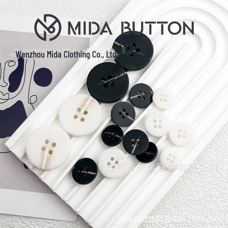 Комплект круглых смоляных пуговиц для женских пальто и свитеров – включает модели с четырьмя отверстиями и узорчатые модели