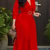 Women's Fashion Solid Color Plus Size Dress