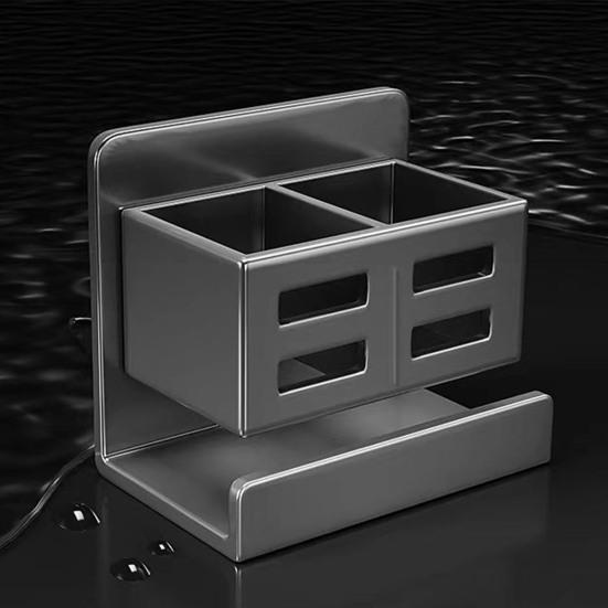 Полка для хранения в ванной комнате, настенная, без перфоратора, водонепроницаемый дренаж, большая несущая способность, расческа для зубных щеток, косметический фен, стойка-органайзер