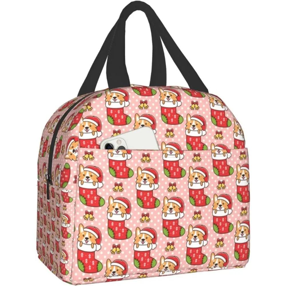 Ланч-бокс Вельш-корги, Ланч-бокс Бенто, Изолированные ланч-боксы, Многоразовая водонепроницаемая сумка для ланча для школы, офиса, пикника, походов, пляжа
