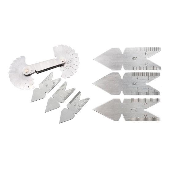Набор резьбомеров из нержавеющей стали для измерения шага резьбы 55/60 градусов