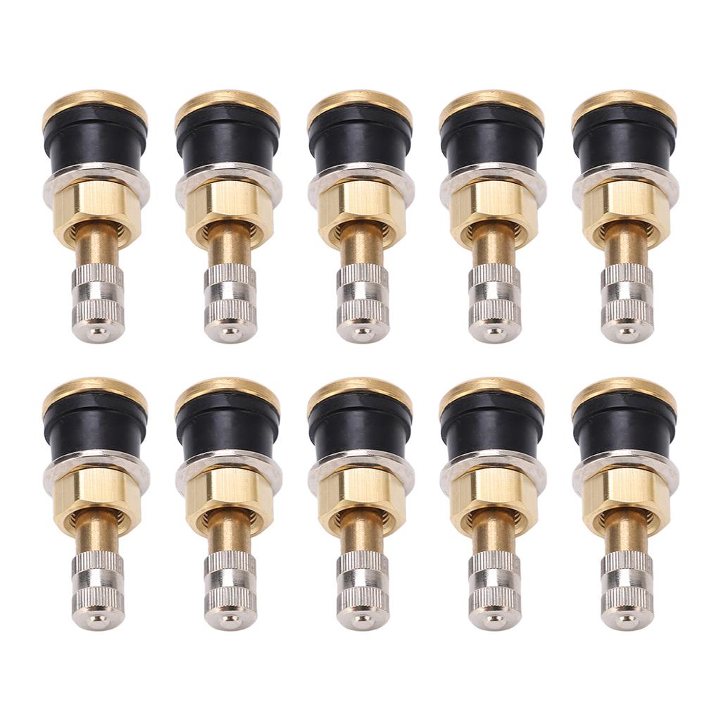 10 Pcs Brass Valve Stem TR501 High Strength Tubeless Truck Valve Stem for 0.625in Valve Holes