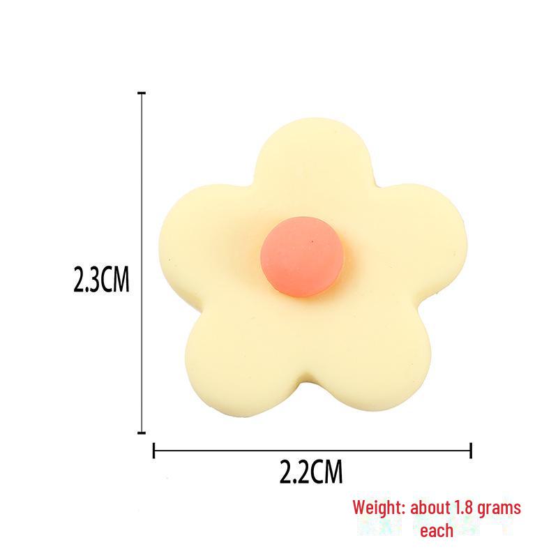 Frosted Resin Five-Petal Flower DIY Hair & Sock Accessories for Kids