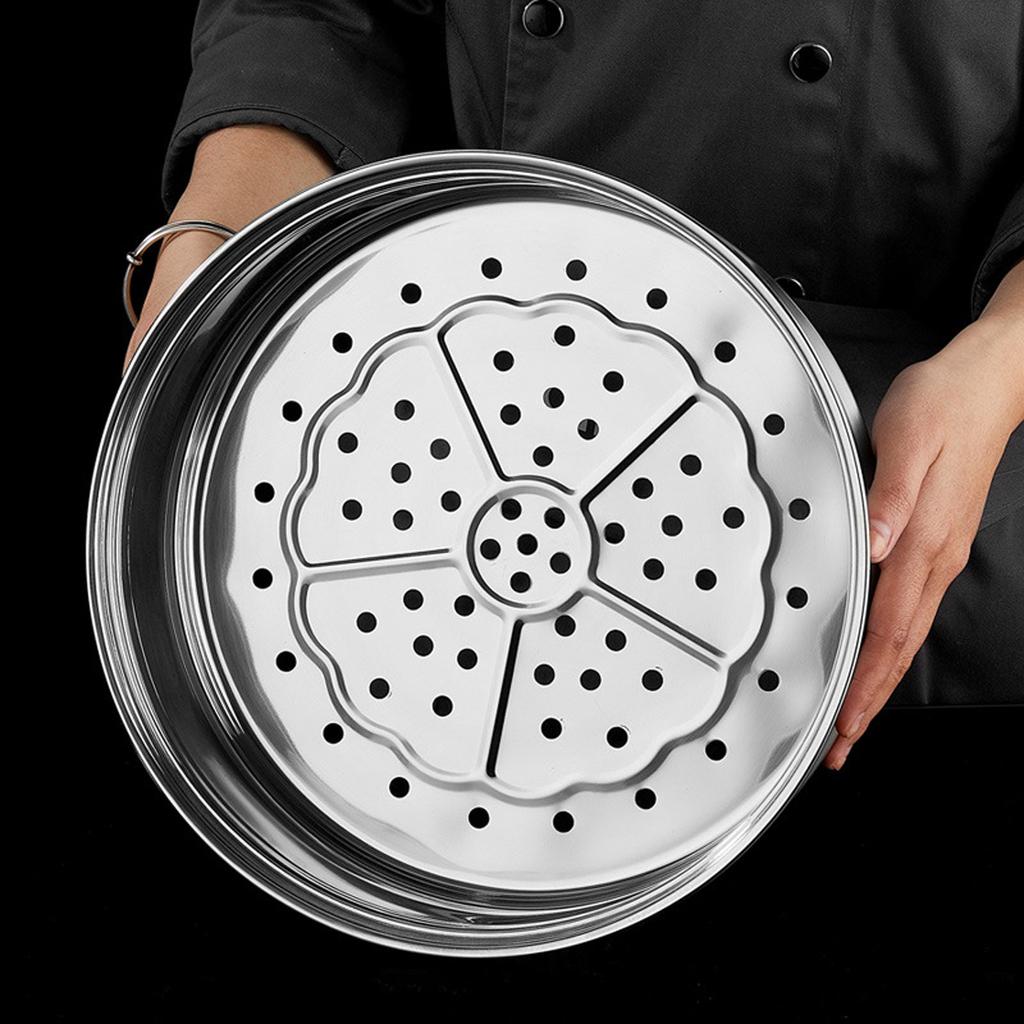 Многоразовая посуда из нержавеющей стали с решеткой для пароварки диаметром 26/28/30/32 см, пароварка для приготовления овощей, морепродуктов, рагу, пасты