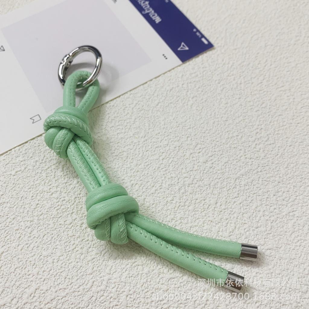 Новый DIY кожаный брелок-подвеска нишевый простой цвет конфет кожаная веревка плетеная подвеска для сумки универсальная и повседневная