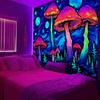 1 шт. Флуоресцентный волшебный гобелен, УФ-реактивный гобелен с черным светом, гобелен с фэнтезийным звездным небом, растительным лесом, украшение для спальни