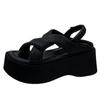 Fashion Summer Women Slippers Beach Flip-Flops Ladies Chunky Leather Shoes Wedge Heels Outside Sandals Woman High Platform Slippers 8CM