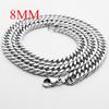Двойная плетеная полированная кубинская цепочка из нержавеющей стали ювелирное ожерелье мужская и женская хип-хоп одежда парная цепочка
