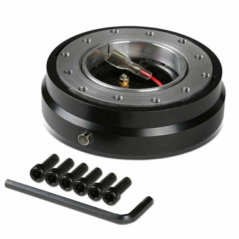 Black Universal Autos Steering Wheel Quick Release Hub Adapter Snap Off Boss Kit