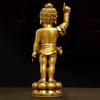 Buddha Statue, Bronze Buddha Statue, Standing Buddha Figurine, Perfect for Flower Festival, Buddhist Altar Accessories, Buddha Kanbutsu (Size: 16cm
