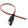 SAE Cable, CM Hardware 2pcs SAE Connector Extension Cable 14AWG/2.0 Sq. 24V 20A SAE
