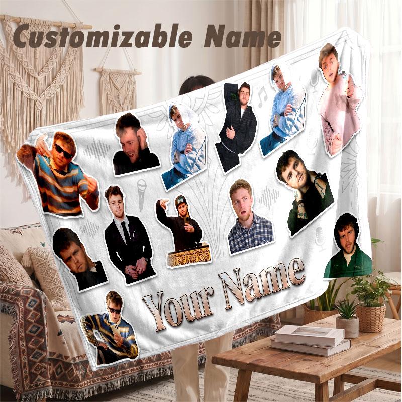 Custom Name Flannel Blanket,Alex Warren Lightweight Warm Bed Blanket For Couch & Holiday Gift