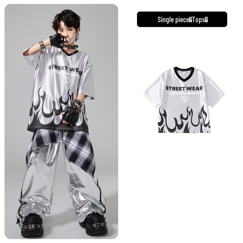 Модный детский костюм для уличных танцев Хип-Хоп для мальчиков и девочек