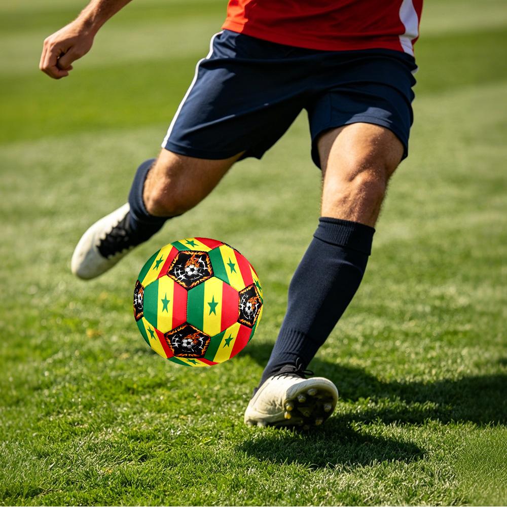 1pc Senegal Sports Theme Size 5 Soccer Ball Professional Match Training Football Indoor &Outdoor Sports Ball Lightweight Durable c6616