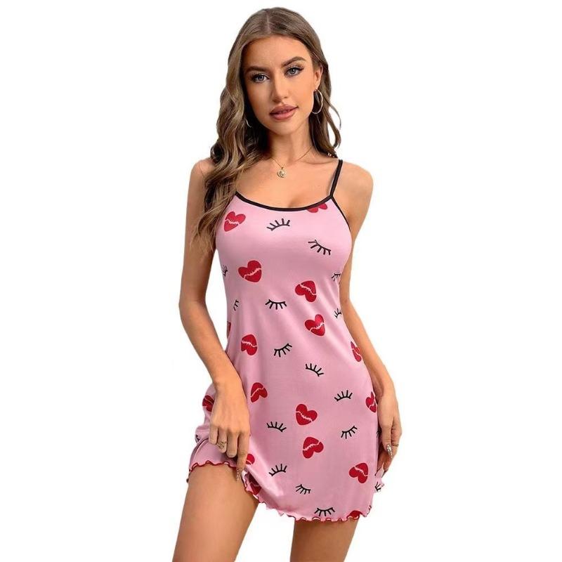 Женские пижамы ночные рубашки ночная рубашка юбка-комбинация удобная проветриваемая повседневная