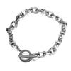 Trendy Stainless Steel Charm Bracelet with OT Buckle