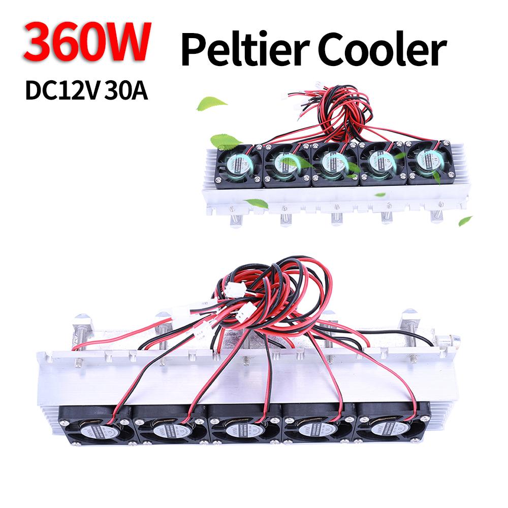 360 Вт DC12 В Пельтье-охладитель с радиатором Полупроводниковый кондиционер Система охлаждения Термоэлектрический Пельтье-охладитель