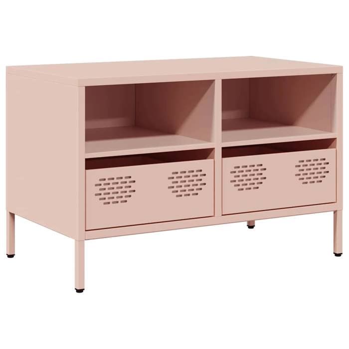 VidaXL Meuble TV rose 68x39x43,5 cm acier laminé à froid 851317