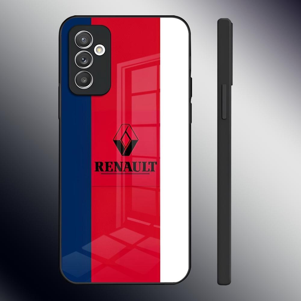 Чехол для телефона R-Renaults Logo Французский Автомобиль Для Samsung S26 S24 Ultra S23 S22 S21 Fe S25 Plus A54 A34 A24 A53 A13 A13 A16 Стеклянная Крышка