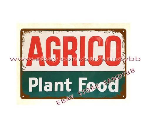 AGRICO Plant Food metal tin sign garage interior design ideasAluminum