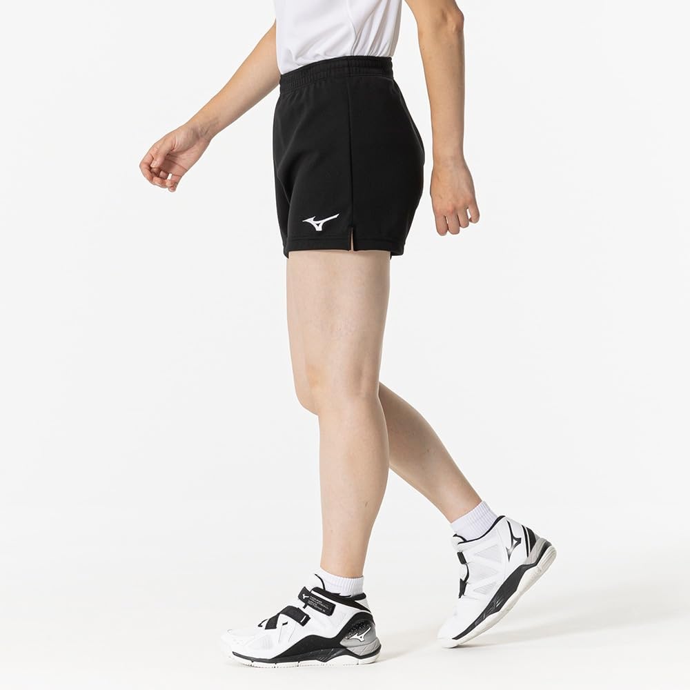 Волейбольная одежда Игровая трикотажная Внутренний шов 11 см Потоотвод Быстросохнущая L [Mizuno] Брюки, Материал, (Размер L), Впитывающий, Сушащий, V2MBB202, Женский, Черный,