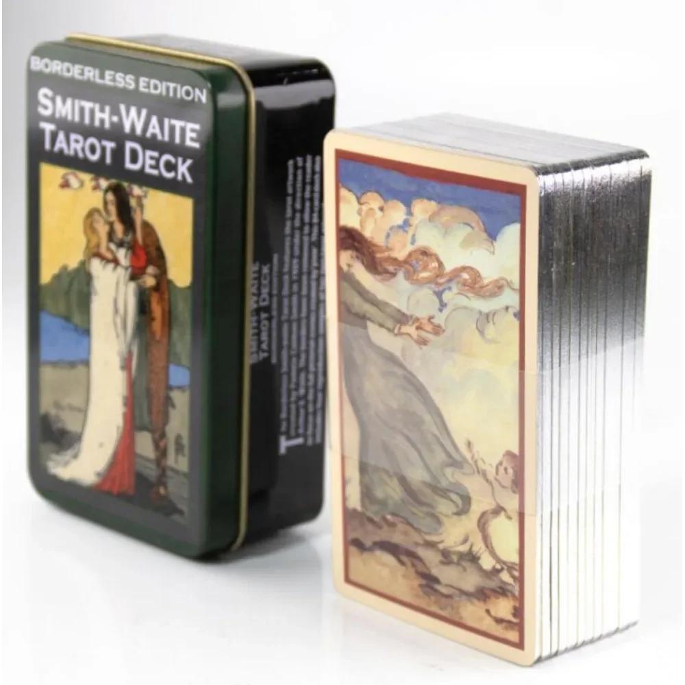 Wondering Spirit Tarot 78pcs In a Tin Metal Box Gold-plated Edge Tarot Cards For Divination Tarot Deck Beautiful Package