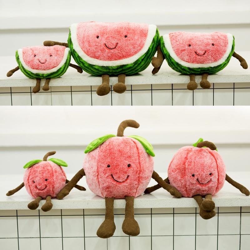 Cartoon Cherry Expression Plush Pillow Cute Fruit Stuffed Toy For All Ages 35cm 50cm 60cm
