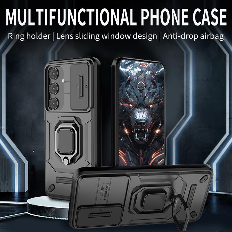 Чехол Armor для Samsung Galaxy S24 FE Ultra S23 Plus A15 A25 A35 A55 5G защитный чехол кольцо подставка держатель чехол Fundas Capa