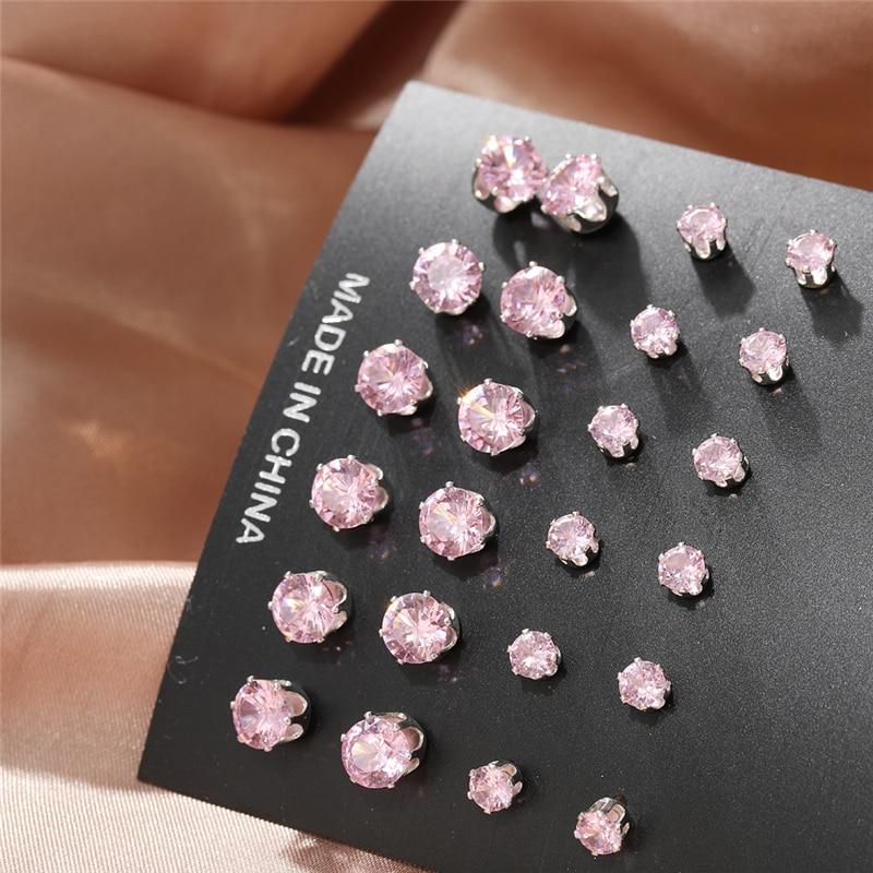 17 км модные металлические серьги-гвоздики с жемчугом, комплект для женщин, винтажные серьги золотого цвета, круглые и квадратные серьги, набор серег, подарки, ювелирные изделия