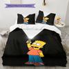 Bart Simpson The Simpsons Pattern Bedding Home Decoration Birthday Gift ( 1 duvet cover + 2 pillowcase, without core),fan merchandise.