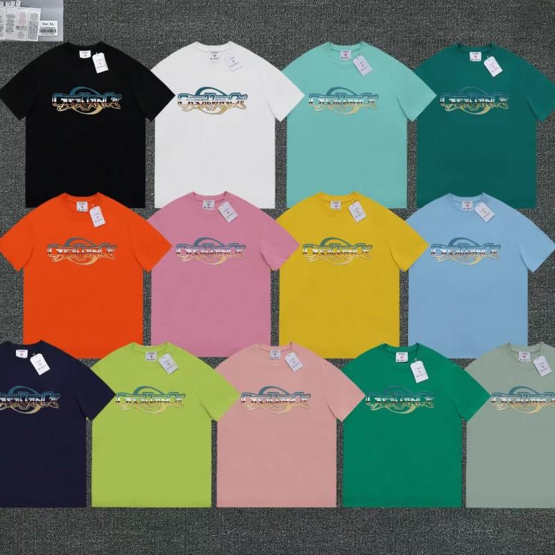 Casablanca Print Oversized Cotton T-Shirt Men Women Breathable Loose Fit Short Sleeve Tee In Multiple Colors