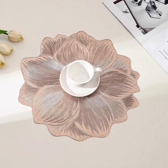 ПВХ-салфетки под тарелки Lotus нескользящие подставки под миски утолщенные термостойкие подставки под чашки и миски водонепроницаемые моющиеся защитные покрытия для столов для гостиниц и домов