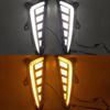 1 Set Car LED DRL Daytime Running Light with Dynamic Yellow Turn Signal Fog Lamp  For Toyota C-HR CHR 2016 2017 2018