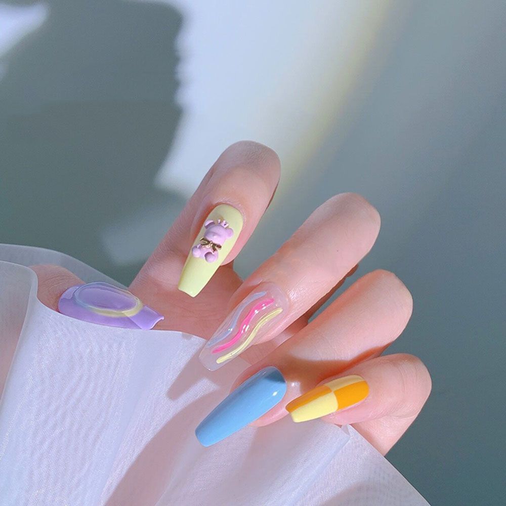 Resin Manicure Cartoon Nail Jewelry Bear Nail Decoration Nail Art Ornaments 3D Nail Art Charms