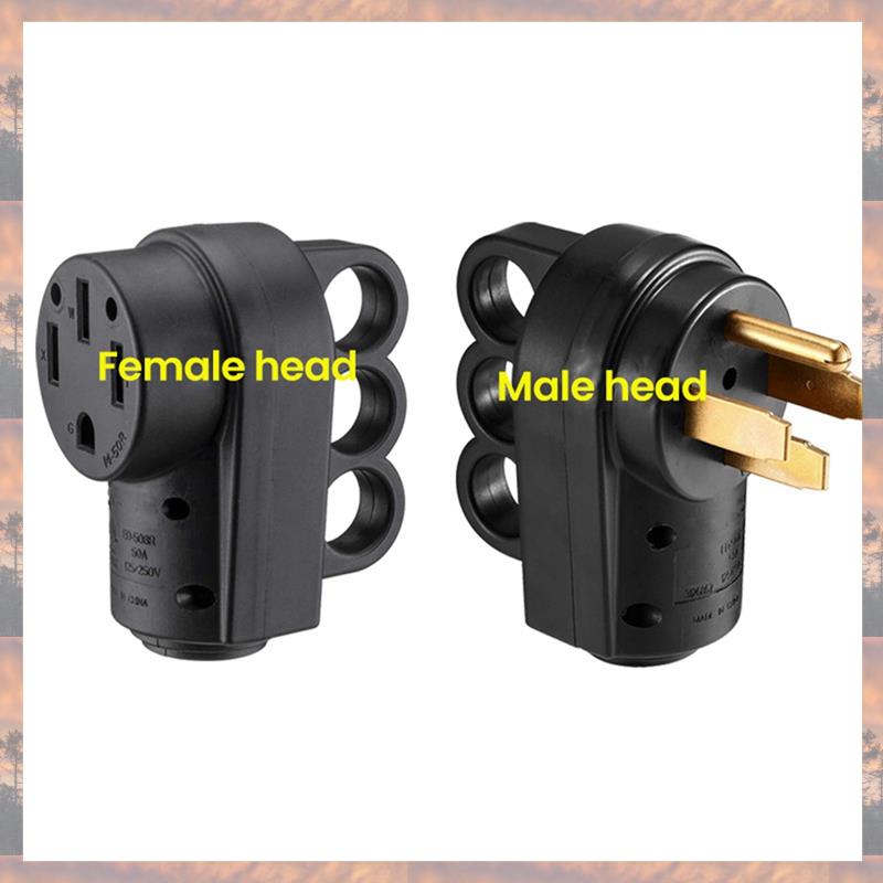 2025 Trend RV Receptacle Replacement Power Plug 50AMP 14-50P 125V/250V Replacement Power Plug Travel Trailer RV Accessories Plug