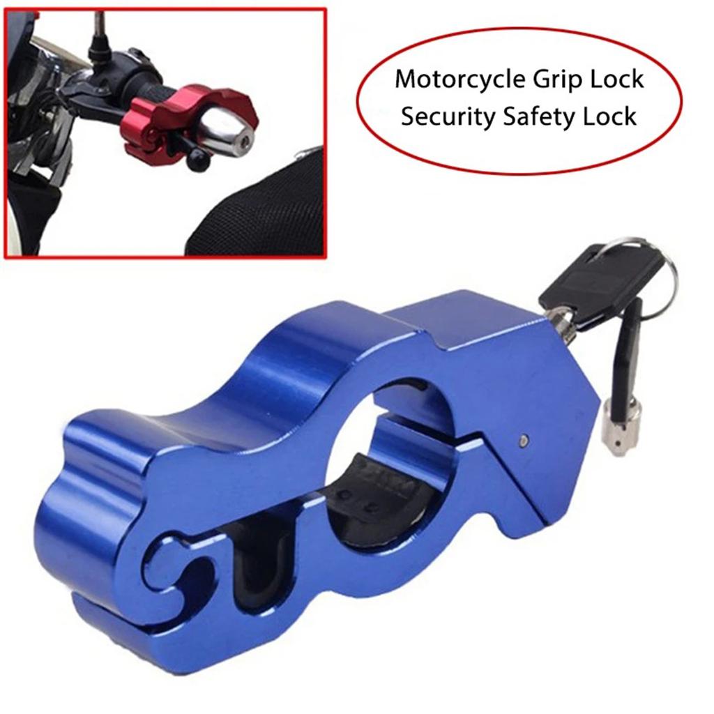 Motorcycle Handlebar Lock Grip Handlebar Brake Handle Lock Anti-Steal Lock Pull Rod for ATV Dirt Street Bikes Anti Theft