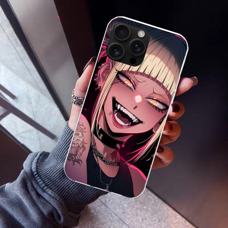 Himiko Toga My Hero Phone Case For iPhone 17 Air 11 13 Mini 14 15 Plus 16 12 Pro Max 16E SE 7 8 Pattern Soft TPU Back Cover 17