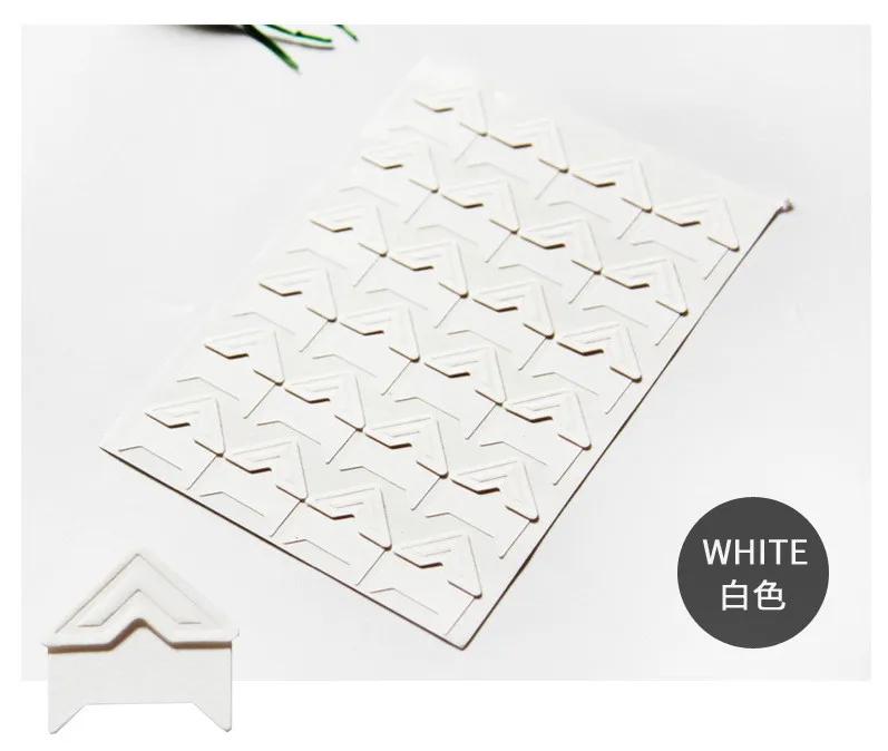 24Pcs/1 Sheet Photo Corner Stickers Make and Paste DIY Photo Album Accessories Paper Kraft Paper Corner Stickers