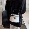 Fashion Women White Bucket Totes Korean Chic Shoulder Bag Female Pu Leather Crossbody Luxury Designer Party Handbags