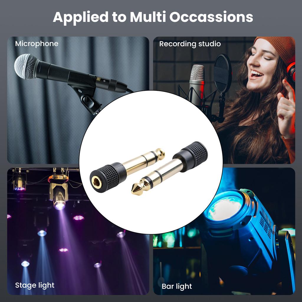 6,35 мм 1/4 штекер на 3,5 мм 1/8 гнездо стереонаушники адаптер штекер позолоченный для динамика наушников гитары цифрового пианино