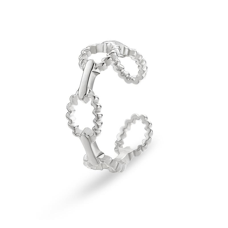 Кольцо с регулируемым отверстием из титановой стали, покрытое настоящим золотом, не выцветает, модное, универсальное, легкое, роскошное кольцо из нержавеющей стали