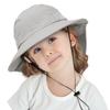 Breathable Large Brim Beach Hat Kids Sun Hat Beach Play Hat with Neck Flap Sun Protection Hat