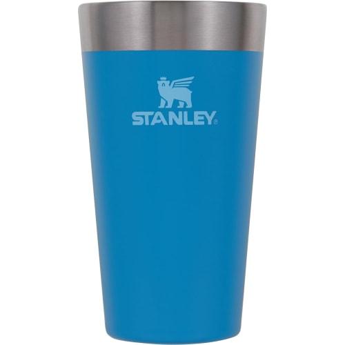 STANLEY Stackable Vacuum Pint, 0.47L, Azure, Vacuum Insulated Tumbler, Stainless Steel, Keeps Coffee Hot or Cold, Beer, Outdoor Activities, Sports, Di