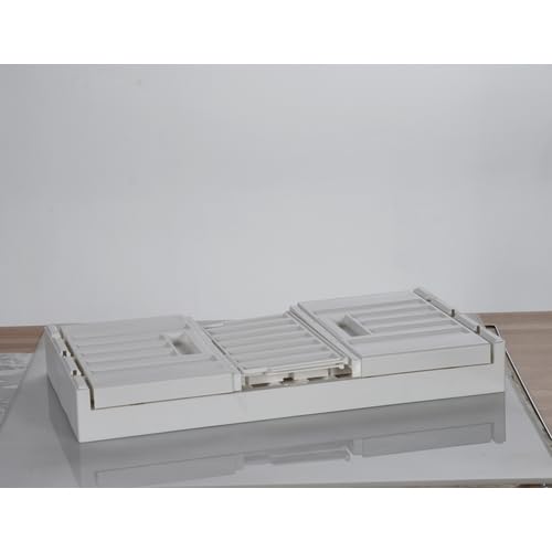 Складной контейнер TRUSCO с крышкой 45 л, белый ящик для хранения, ящик для хранения TCT45-W