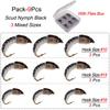 Fishing Lures - 6/9Pcs/Box Realistic Nymph Scud Fly for Trout Fishing Fly Tying Artificial Bait Lure