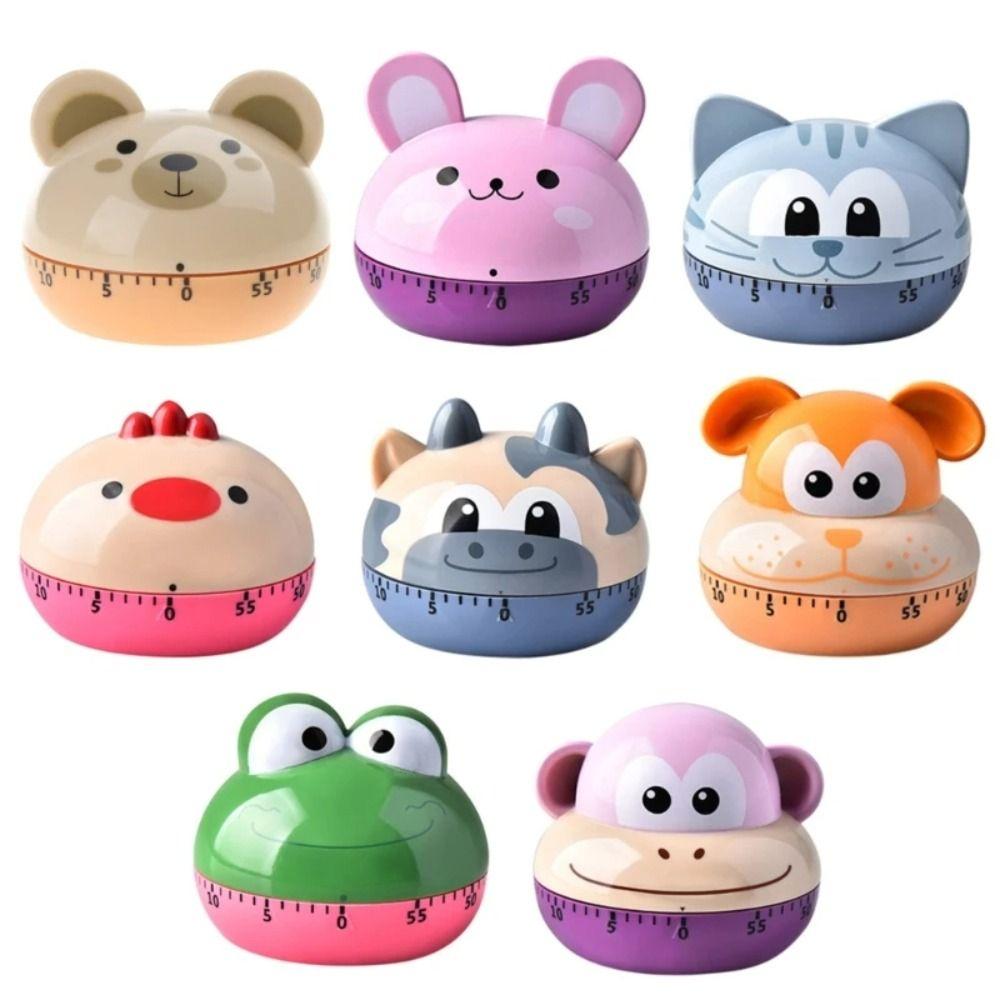 60Minutes Cooking Timer Cartoon Time Management Tool Easy To Operate Animal Mechanical Timer Adult