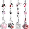 2023 Lipstick Perfume Bag Elegant Lady S925 Sterling Silver Charms DIY Dangle Bead Fit Original Bracelet Fashion Jewelry